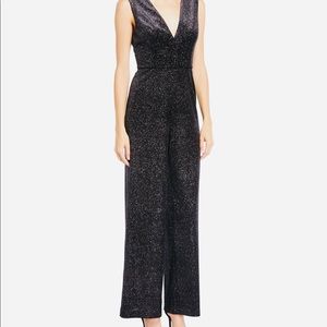Worn 1 time - Aiden Stunning Black & multi-color metallic jumpsuit
